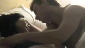 College Gangbang with Petite Skinny Chinese Girl and Two White Amateur Guys