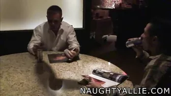 Blonde MILF Wife Cuckold Gangbang Threesome with Big Tits