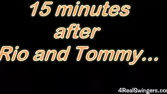 Nympho Wife in Threesome Orgy / Bisexual Cumshot Swingers