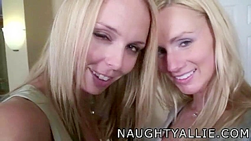 Blonde MILFs Swap Cum with Hubbies' Blowjobs & Swallowing