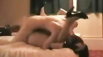 Small Tits Teen Brunette Gets Gangbanged in Hotel Threesome Orgasm