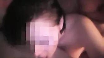 MILF Wife Thrilling Gangbang with Two Amateur CIM Lovers