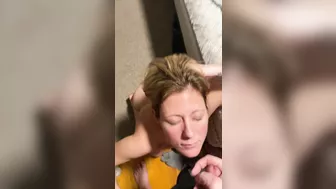 Wife's Delight - Hubby Gives Her Facial After Jerking Off