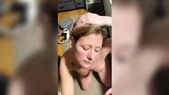 Wife's Delight - Hubby Gives Her Facial After Jerking Off