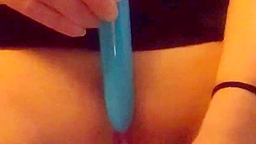 Hot wife sucks and rides toy for stranger on the internet while cuckold husband watches