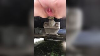 Slut wife in outdoor fuck hard ass hitch ball of a car