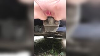 Slut wife in outdoor fuck hard ass hitch ball of a car