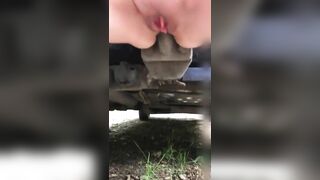 Slut wife in outdoor fuck hard ass hitch ball of a car