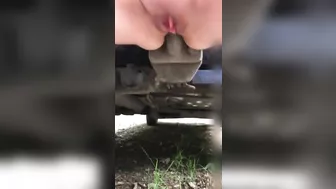 Slut wife in outdoor fuck hard ass hitch ball of a car