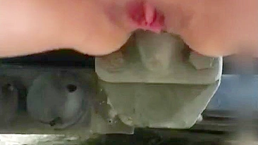 Slut wife in outdoor fuck hard ass hitch ball of a car