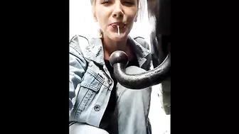 Dumbass Bitch Public Suck & Fuck of the Trailer Hitch