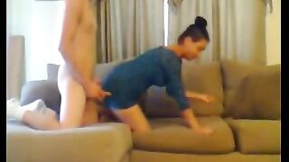 Brother Fucked Sister on the Couch - Hidden Camera Exposes Incest at Home