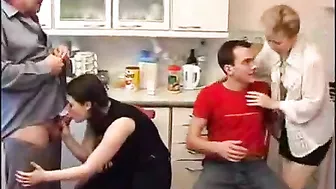 A big happy family doing a big horny orgy - Exposes Incest at Home