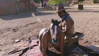 Dirty games with big ass and busty wife on the farm