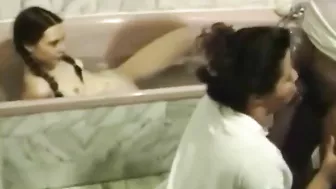 First lesson in incest ~ Perv mother sucking sons dick in front of daughter