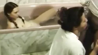 First lesson in incest ~ Perv mother sucking sons dick in front of daughter