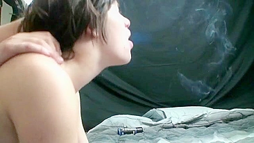 Pregnant Sister Smokes As She Gets Brutally Fucked