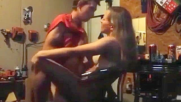 Brother helps his sultry sister study and ends up filling her pussy up