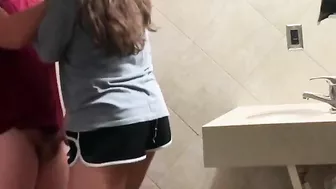 Brother and sister sneak into the bathroom for sex while parents are asleep