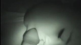 Brother playing while sister sleep, he brings his cock to her mouth.