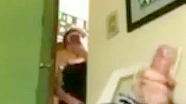 Mom sneak to son room and caught his jerk off