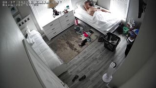 Son sets up a hidden camera to record as his mom masturbate