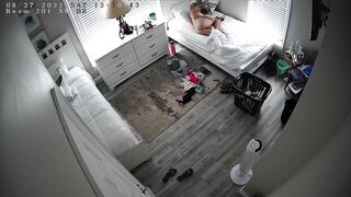 Son sets up a hidden camera to record as his mom masturbate