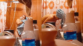 Sneaky and Horny Son Set Up Hidden Spy Camera In the Shower to See His Mom Naked