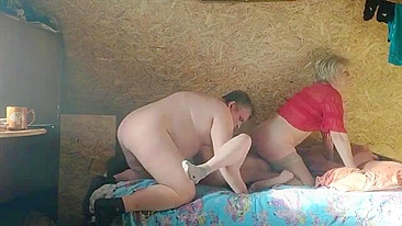 Slutty stepmom fucks her son husband during sleepover and asks for threesome