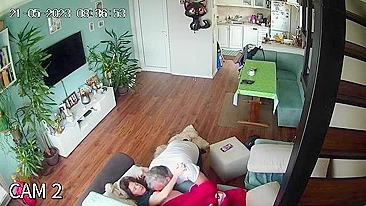 Naughty Daddy's Forbidden Fuck Session with Virgin Daughter Caught & Exposed by IP Cam