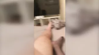 Platinum blonde in cute black stockings wants sexual intercourse so badly