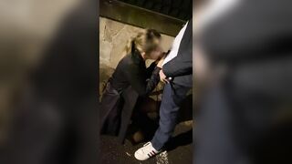 Sexy, Slut Girlfriend Blows A Stranger In The Street