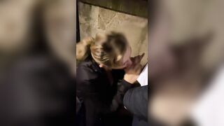 Sexy, Slut Girlfriend Blows A Stranger In The Street