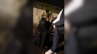 Sexy, Slut Girlfriend Blows A Stranger In The Street