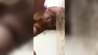 Absolutely super brunette with tanned nude body teasing on camera