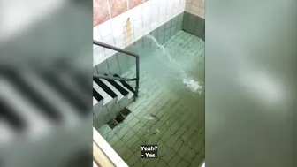 She Seduces Sensational Older Brunette For Public Spa Intercourse