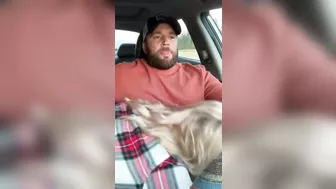 Husband receives a blowjob in car from wife while driving