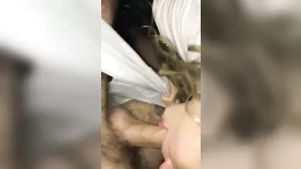 Amateur couple caught on camera having sex in public toilet room