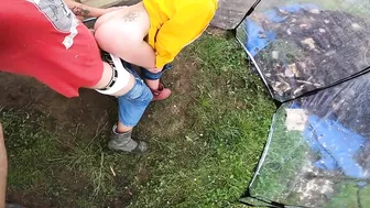 Admiring The Beautiful Scenery, The Blonde Feels An Intense Desire For Sex