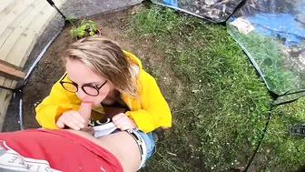 Admiring The Beautiful Scenery, The Blonde Feels An Intense Desire For Sex