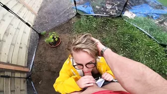 Admiring The Beautiful Scenery, The Blonde Feels An Intense Desire For Sex