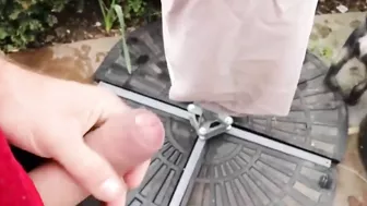 Married couple fucking outdoor in the newly arrived jacuzzi