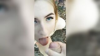 Kinky girlfriend loves blowjob and outdoor sex with her boyfriend