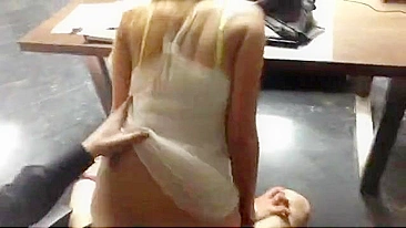 Risky sex with very sexy girl co-worker at work