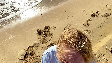 Perfectly Horny Blonde Gives Unforgettable Beach Blowjob