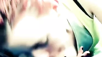 Girlfriend does quick oral sex and cum swallow in the car