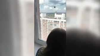 Sex with girlfriend on public hallway