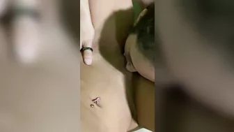 Horny lesbians licking pussy on the balcony free sex show for neighbors