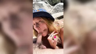 Amazing Outdoor Oral Sex, By The Rocks In A Sunny Day
