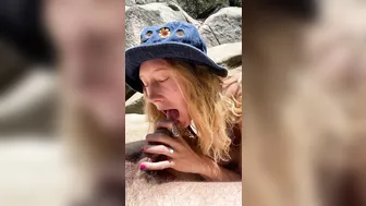 Amazing Outdoor Oral Sex, By The Rocks In A Sunny Day